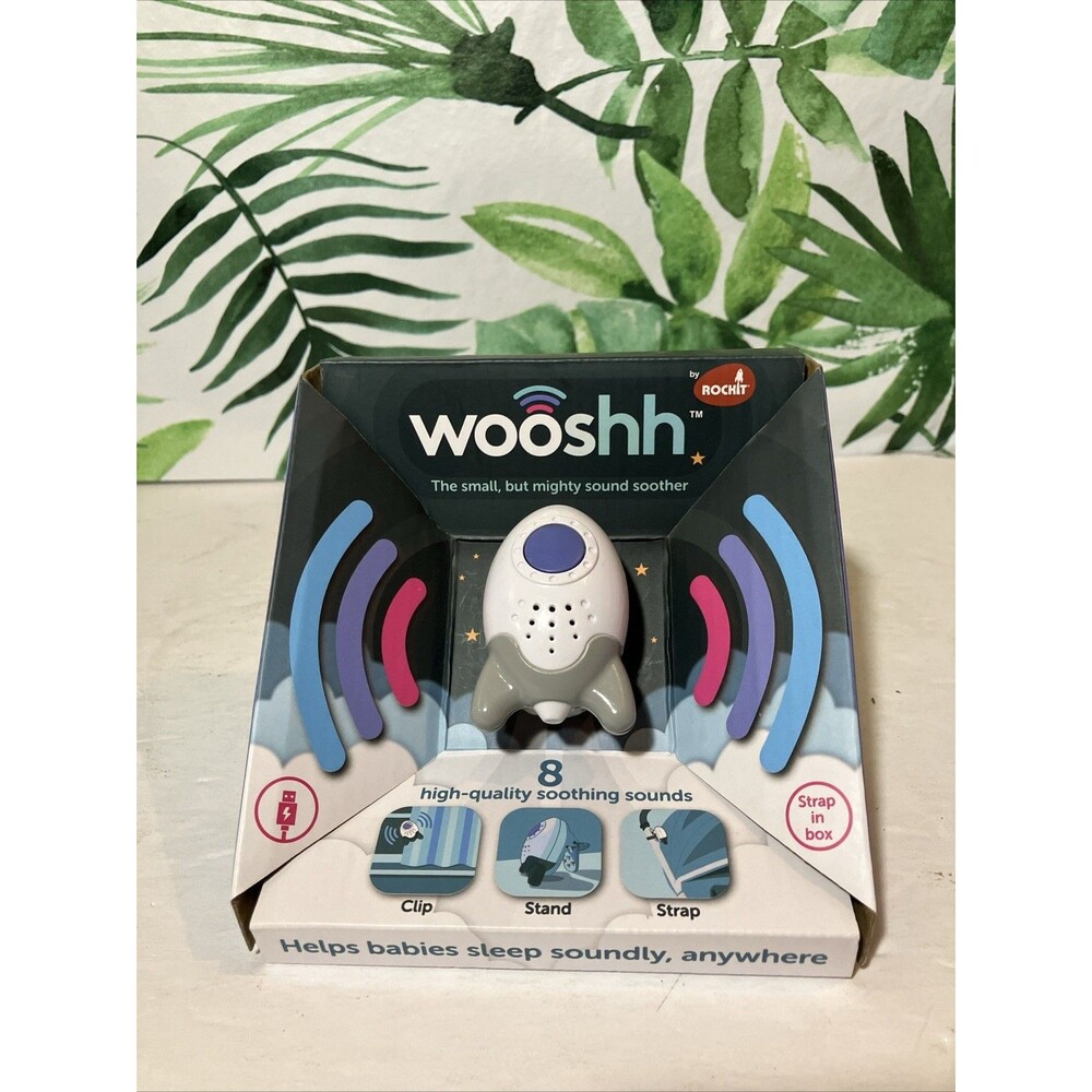 Wooshh by Rockit. Portable Rechargeable Baby Sleep-aid Sound Machine 8 White